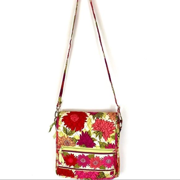 Vera Bradley Handbags - Vera Bradley Hello Dahlia lg hipster messenger bag